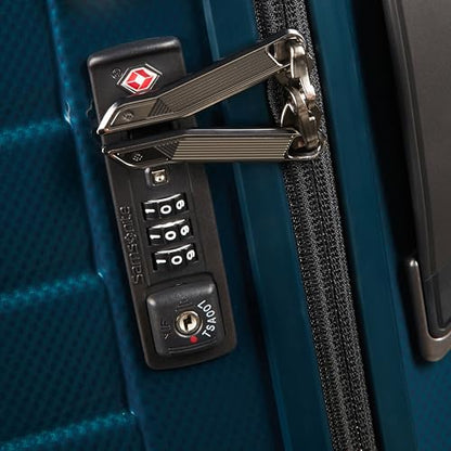 Samsonite Proxis Medium Hardside Luggage with Dual Spinner Wheels - Innovative Roxkin™ Lightweight Shell With Ultimate Durability- Includes TSA Lock, Ergonomic Telescoping Handle - Petrol Blue - color: Petrol Blue, size: Medium Spinner