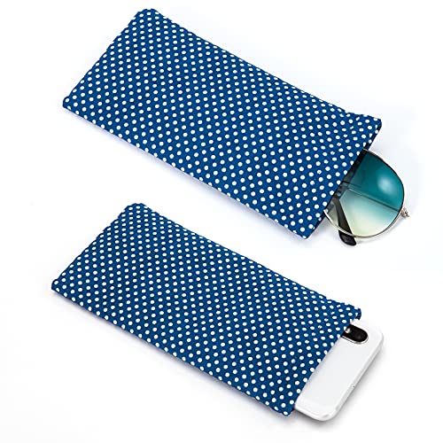 TRIUMPH VISION Eyeglass Case Glasses Case Soft Sunglass Pouch Sleeve 3 Pack - color: Dot