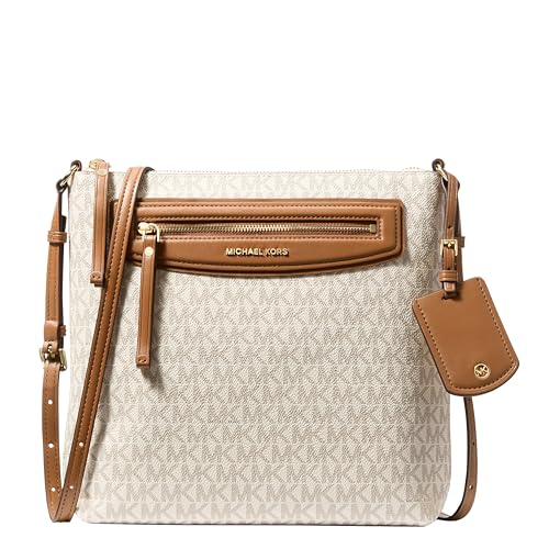 Michael Kors Women's Jet Set Travel Large Top-Zip Crossbody - color: Vanilla/Acorn