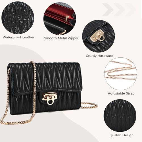 Small Crossbody Bag Sling Bag, Phone Holder for Women - color: L Black