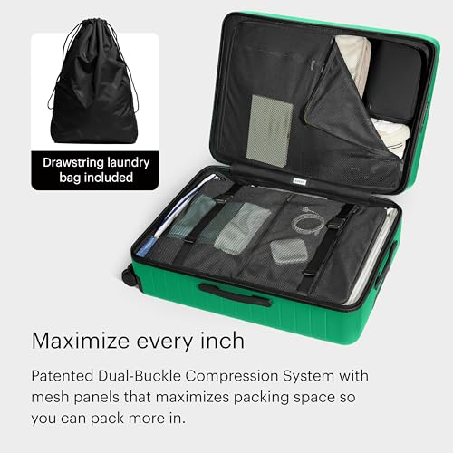 Away Large Checked Luggage, 29-inch Lightweight Hardside Spinner Suitcase - color: Palm Green