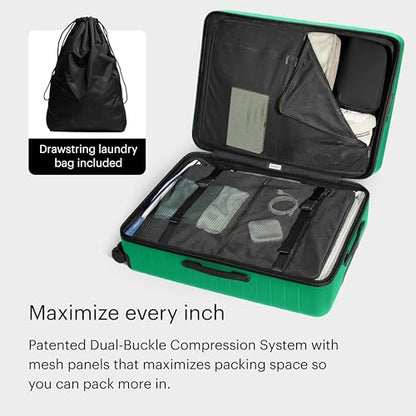 Away Large Checked Luggage, 29-inch Lightweight Hardside Spinner Suitcase - color: Palm Green