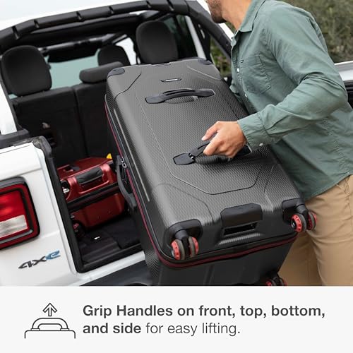 Traveler's Choice Maxporter II Polycarbonate Hardside Trunk with Spinner Wheels, Gray, 31-Inch Large Trunk - color: Gray, size: 31-inch Large Trunk