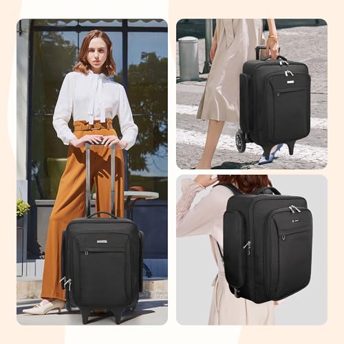 Relavel Rolling Makeup Case with 4 small bags for Makeup Artist - color: 1-Black