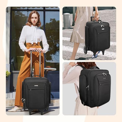 Relavel Rolling Makeup Case with 4 small bags for Makeup Artist - color: 1-Black