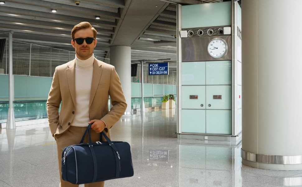 Convertible Garment Duffle Bag for Travel, Dark Blue - color: Dark Blue
