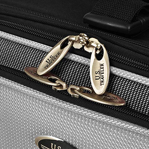 U.S. Traveler New Yorker Lightweight Expandable Rolling Luggage, Gray, 4-Piece Set - color: Gray, size: 4-Piece Set (15/21/25/29)