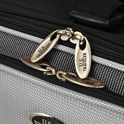 U.S. Traveler New Yorker Lightweight Expandable Rolling Luggage, Gray, 4-Piece Set - color: Gray, size: 4-Piece Set (15/21/25/29)