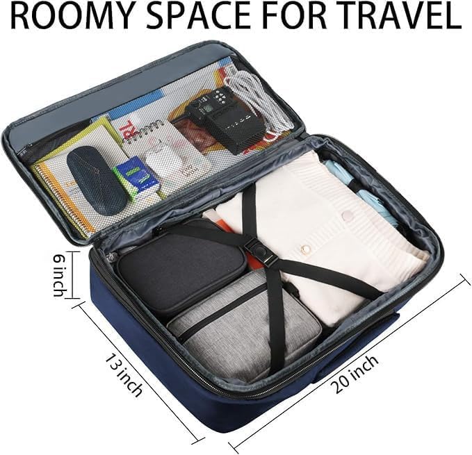 Vancropak Carry on Backpack, 40L Expandable Travel Backpack for Airplane - color: Blue, size: X-Large