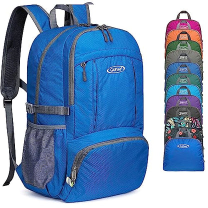 G4Free 40L Lightweight Packable Hiking Backpack, Waterproof Travel Daypack - color: Blue