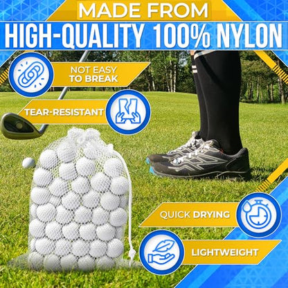 5 Pcs Small Mesh Bags with Tight Closure, 11.8 x 7.48", Polyester (White) - color: 5Pcs, White, S size