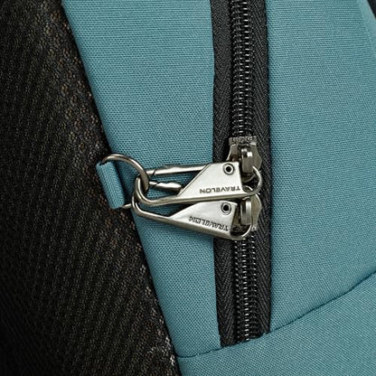 Travelon Anti-Theft The Voyages Small Backpack with XL Water Bottle Pocket - color: Slate Blue