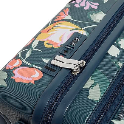 Hardside Underseat Rolling Suitcase Luggage, Fresh-Cut Floral Green - color: Fresh-Cut Floral Green