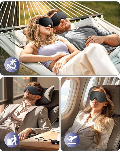 3D Contoured Sleep Mask for Men & Women - 100% Blackout Eye Mask with Adjustable Strap | Breathable Travel Sleeping Mask, Night Shift & Nap Essential - color: Night