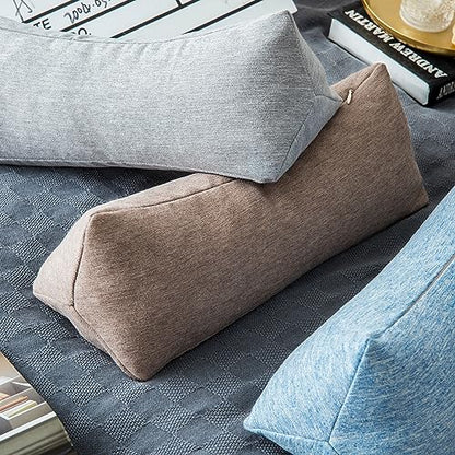 Buckwheat Neck Support Pillow Cervical Neck Cylinder Bolster Pillow,Buckwheat Hulls Adjustable Roll Pillow,Neck Pain Relief for Back and Side Sleepers Round Pillows for Lunch Break Grey, 6*15 inch - color: Grey