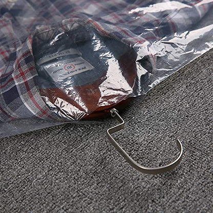 10Pcs Transparent Plastic Garment Covers 35.4inch Hanging Clothes Dust-Proof Protector Bags Suitable for Home Storage Clothing Stores & Dry Cleaning Laundrette. - size: 10PCS