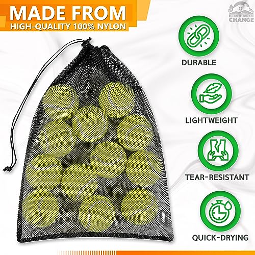 12 Pcs Mesh Laundry Bags Drawstring, 12.6x15.5 In, Polyester (Black) - color: Black