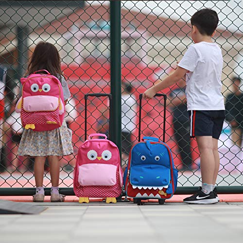 Yodo 3-Way Kids Suitcase Luggage or Toddler Rolling Backpack with wheels - color: Shark-Medium, style: Shark