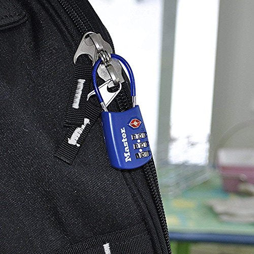 Master Lock TSA Approved Combination Luggage Lock, Blue 2-Pack 4688BLUEC2 - color: Blue, size: 2 Pack