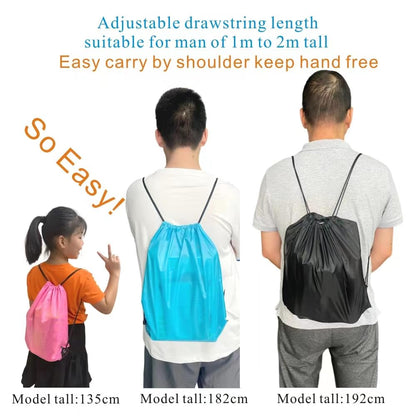 Drawstring Backpack Bulk 50 Packs Draw String Backpack Bags DIY Gym Sports Traveling Trip ride Pedestrianism Yoga Cinch Bag Sackpack Drawstring (sky blue) - color: Sky Blue