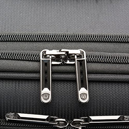Traveler's Choice Lares Softside Expandable Luggage with Spinner Wheels, Black, Checked 26-Inch - color: Black, size: Checked (26-Inch)