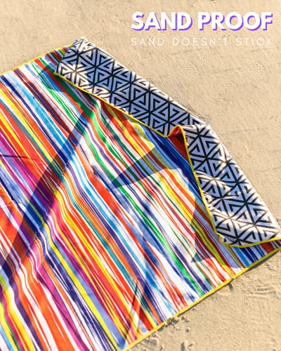 ECCOSOPHY Microfiber Beach Towel - Quick Dry, Sand Free and Oversized 71x35 - color: Key West