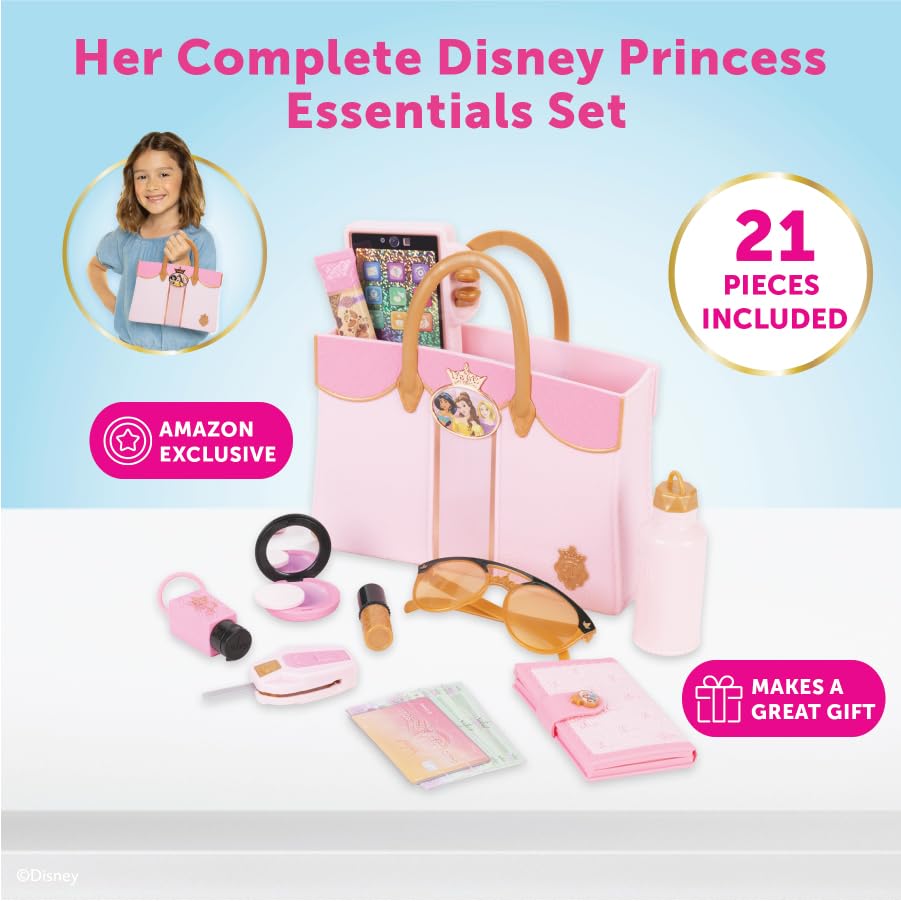 Disney Princess Style Collection Deluxe Tote Bag Toy Purse Set (21pc) - style: Tote Bag