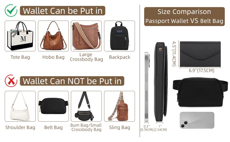 ZOPPEN Passport Holder Travel Wallet Organizer for Women,Black - color: Black