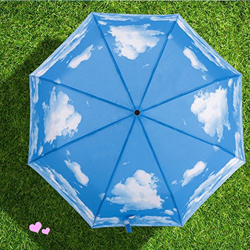 SY COMPACT Travel Umbrella - Windproof Automatic Compact Umbrellas for Rain - color: Blue