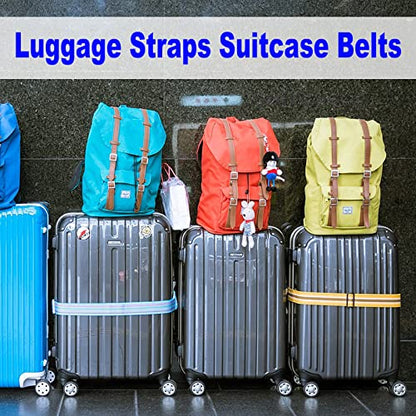M METERXITY Luggage Strap Suitcase Belt- Travel Adjustable PP Baggage Accessory with Metal Buckle, Apply to Suitcase (6.6 Feet, Black) - size: 6.6 Feet