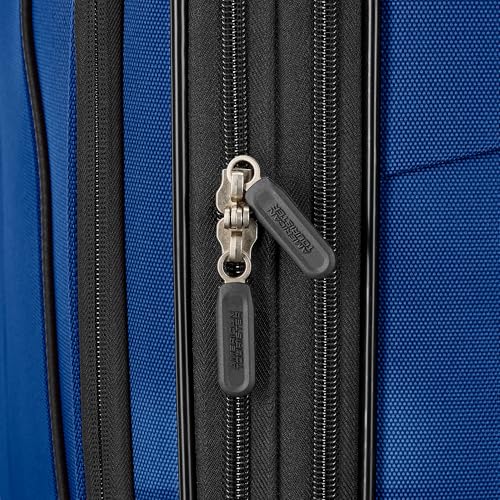 American Tourister 4 KIX 3.0 Checked-Large Softside Expandable Luggage with 4 Spinner Wheels, Sapphire Blue - color: Sapphire Blue, size: Large