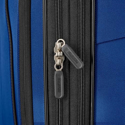 American Tourister 4 KIX 3.0 Checked-Large Softside Expandable Luggage with 4 Spinner Wheels, Sapphire Blue - color: Sapphire Blue, size: Large