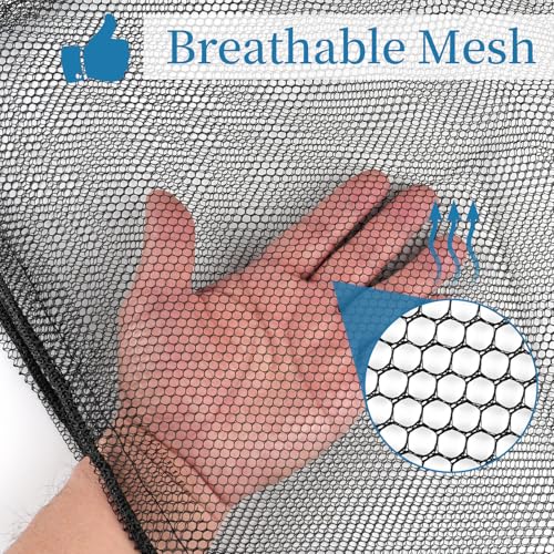 6 Pack Mesh Drawstring Bags with Lock, 14x17 for Gym, Beach, Laundry - color: Black