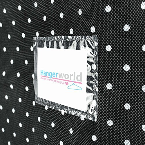 Hangerworld Breathable Garment Bag 100 cm Black White Polka Dot Clothes Cover