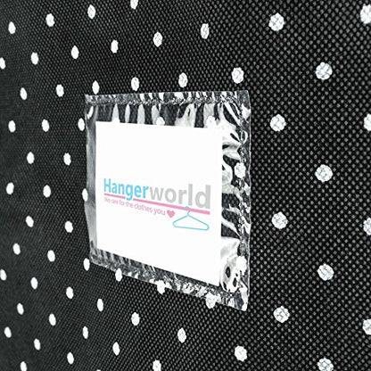Hangerworld Breathable Garment Bag 100 cm Black White Polka Dot Clothes Cover