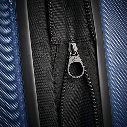 American Tourister Moonlight Hardside Expandable Luggage with Spinner Wheels, Navy, Checked-Medium 24-Inch - color: Navy, size: Checked-Medium 24-Inch