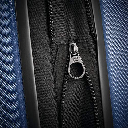 American Tourister Moonlight Hardside Expandable Luggage with Spinner Wheels, Navy, Checked-Medium 24-Inch - color: Navy, size: Checked-Medium 24-Inch