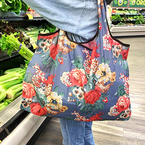 allydrew Large Foldable Tote Nylon Reusable Grocery Bags, Hawaiian Fun - color: Hawaiian Fun