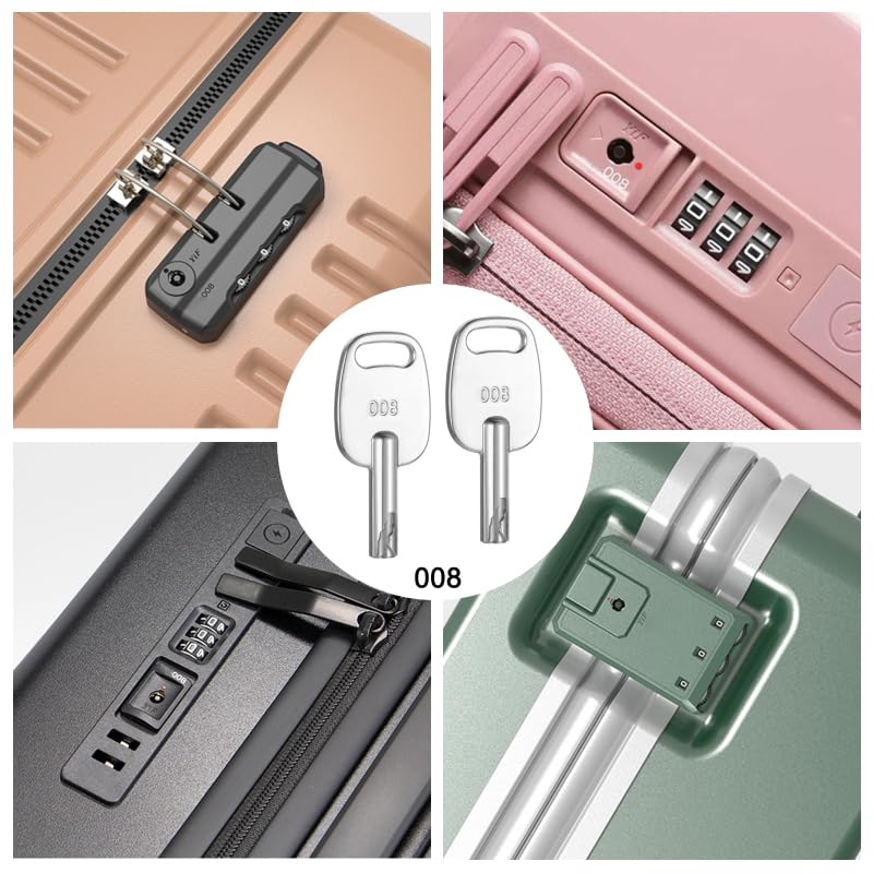 2PCS Master Luggage Key 008, for Luggage 008 Combination Lock