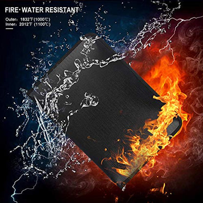 ENGPOW Expanding File Folder,Fireproof 13 Pockets Document Organizer Bag - color: Black, size: 13 Standard Pockets