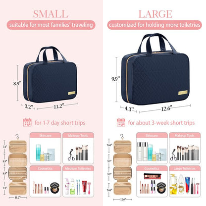 HOTOR Hanging Travel Toiletry Bag Women Men Essentials Navy Blue - color: Navy Blue, size: Medium