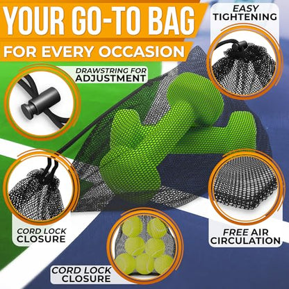 5 Pcs Small Mesh Bag Bulk, 11.8" x 7.48", Breathable Nylon (Black) - color: 5Pcs, Black Mesh Bags, S size