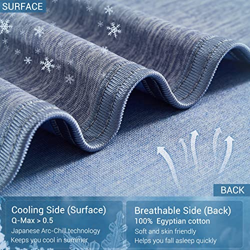 Marchpower Arc-Chill Cooling Blanket for Hot Sleepers Queen Size Blue - color: Blue, size: Queen 79" X 86"