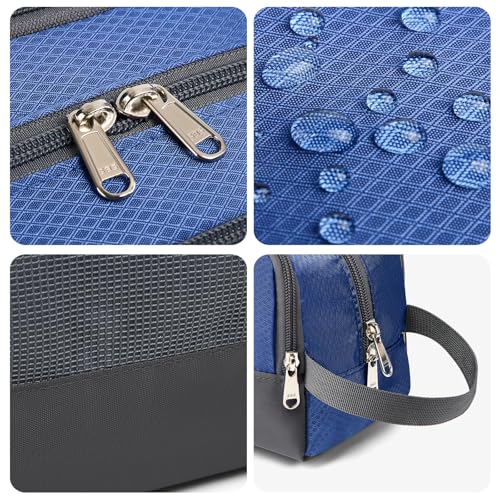 Yeiotsy Toiletry Bag - Travel Dopp Kit with Mesh Pockets, Compact Organizer for Gym, Camping, Hiking (Sapphire) - color: Sapphire
