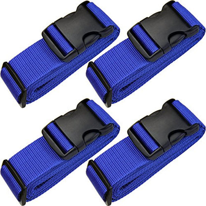 Ultra Long Heavy Duty Luggage Straps for Suitcases/Uprights/Duffels/Bags, 79" Adjustable Travel Packing Belts for Cargo Safety, Sturdy Baggage Strap Belts Multi-Pack