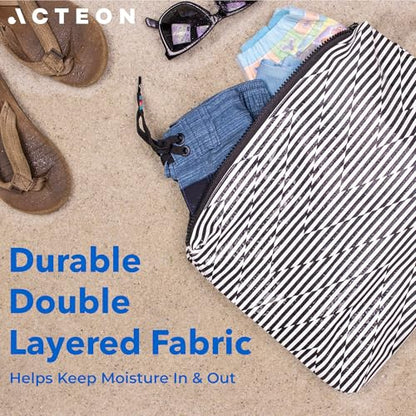 Acteon Wet Dry Bag for Gym Clothes & Swim, Water-Resistant Pouch - Zag - color: Zag