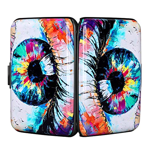 ELFISH RFID Aluminum Wallet Credit Card Protector Case Holder for Men Women - color: Big Eye