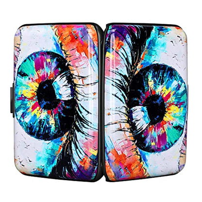 ELFISH RFID Aluminum Wallet Credit Card Protector Case Holder for Men Women - color: Big Eye