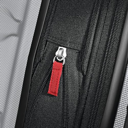 Samsonite Omni PC Hardside Expandable Luggage with Spinner Wheels, Silver, Checked-Medium 24-Inch - color: Silver, size: Checked-Medium 24-Inch