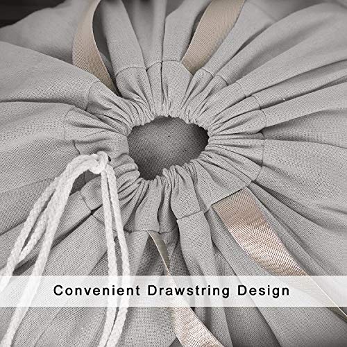 Heavy Duty Laundry Bag with Drawstring and Handle, Extra Large Travel Dirty Clothes Bag for Laundromat and Household, Durable Rip-Stop Laundry Hamper Liner, 28 x 40 Inch, Gray - color: Gray
